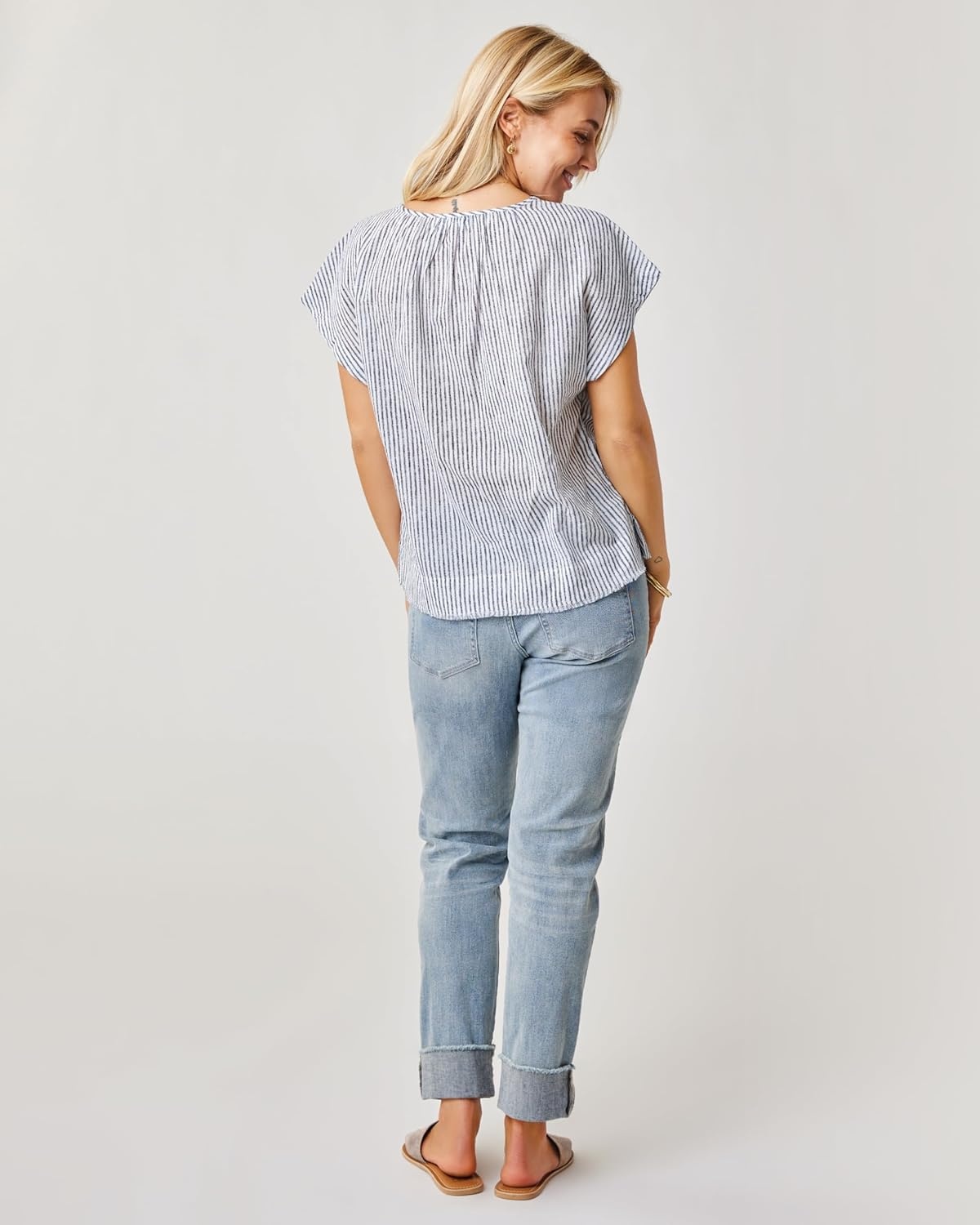 image:imageCarve Designs Carson Boyfriend Jeans for Women MidRise amp Relaxed FitBeach Blue