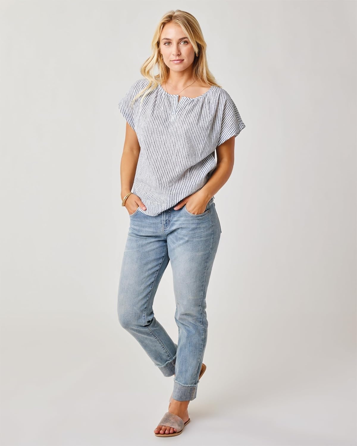 image:imageCarve Designs Carson Boyfriend Jeans for Women MidRise amp Relaxed FitBeach Blue