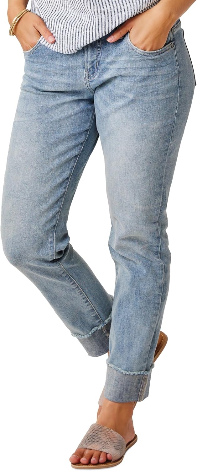 image:imageCarve Designs Carson Boyfriend Jeans for Women MidRise amp Relaxed FitBeach Blue