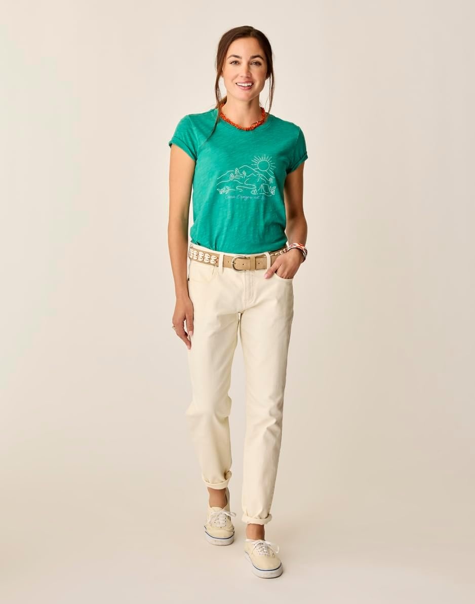 image:imageCarve Designs Carson Boyfriend Jeans for Women MidRise amp Relaxed FitEcru