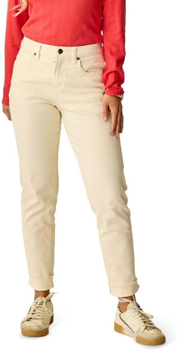 image:imageCarve Designs Carson Boyfriend Jeans for Women MidRise amp Relaxed FitEcru