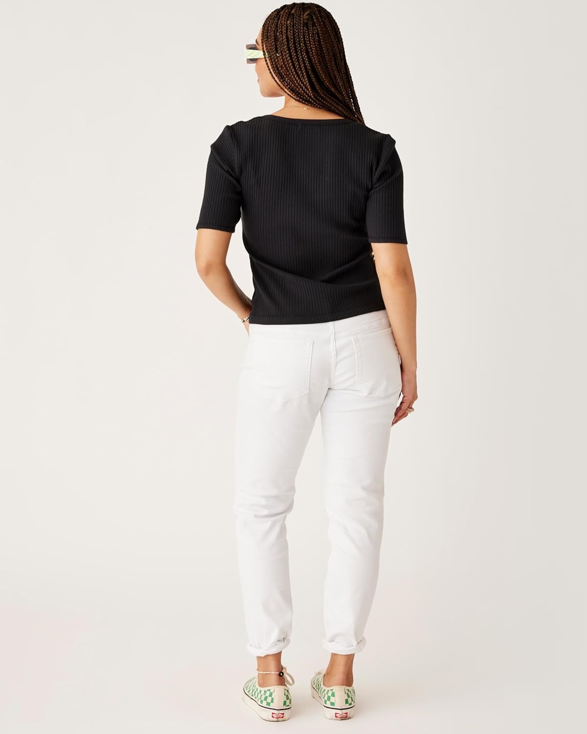 image:imageCarve Designs Carson Boyfriend Jeans for Women MidRise amp Relaxed FitWhite