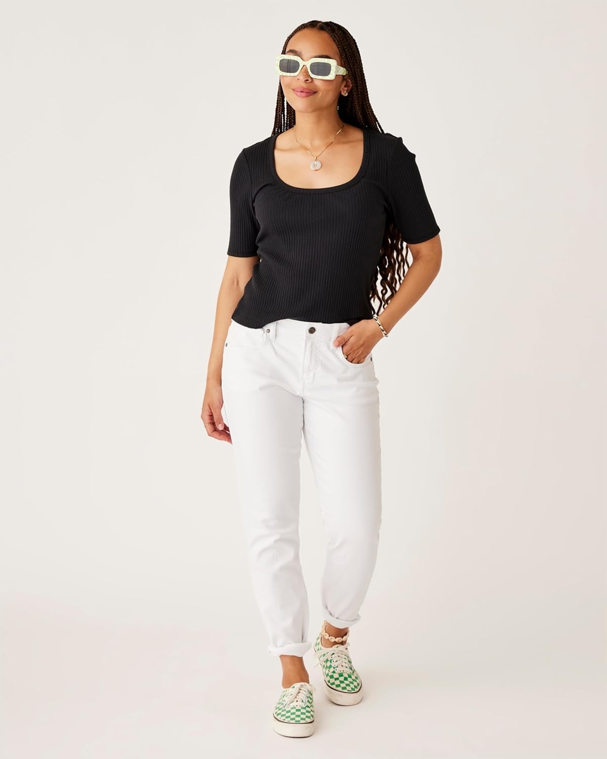 image:imageCarve Designs Carson Boyfriend Jeans for Women MidRise amp Relaxed FitWhite