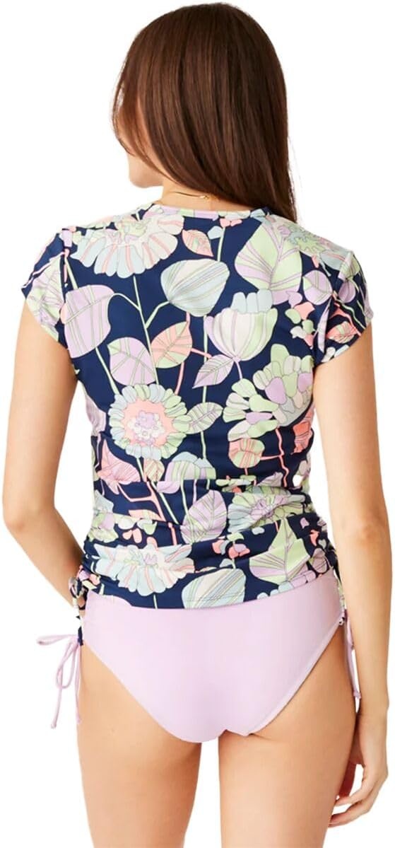 image:imageCarve Designs Dawson Rash Guard for Women Half Zip Recycled Polyester Short Sleeve Sun Shirt UPF 50Brigitte