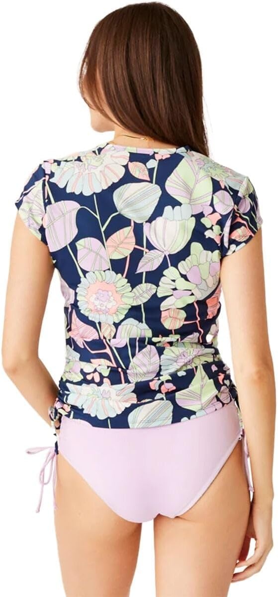 image:imageCarve Designs Dawson Rash Guard for Women Half Zip Recycled Polyester Short Sleeve Sun Shirt UPF 50Brigitte