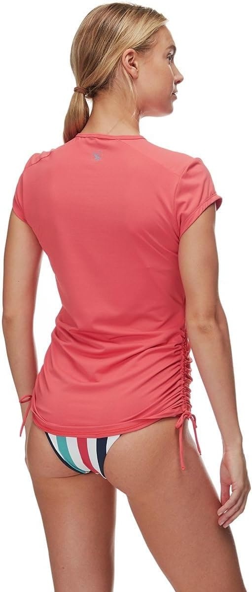 image:imageCarve Designs Dawson Rash Guard for Women Half Zip Recycled Polyester Short Sleeve Sun Shirt UPF 50Mariposa