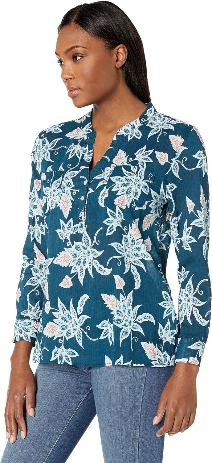 image:imageCarve Designs Dylan Gauze Shirt WomensBatik Floral