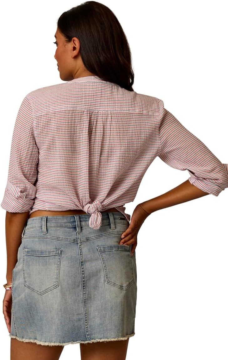 image:imageCarve Designs Dylan Gauze Shirt WomensCaptain Stripe