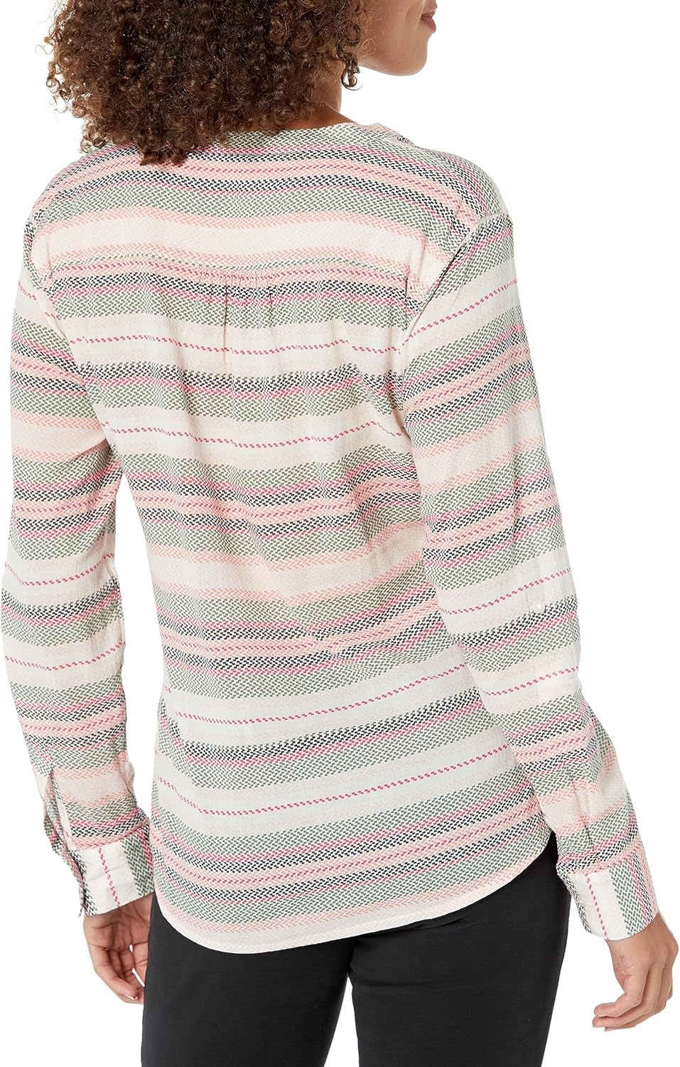 image:imageCarve Designs Dylan Gauze Shirt WomensCloud Block Stripe