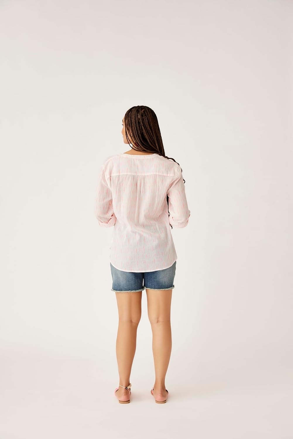 image:imageCarve Designs Dylan Gauze Shirt WomensElectric Coral Ikat