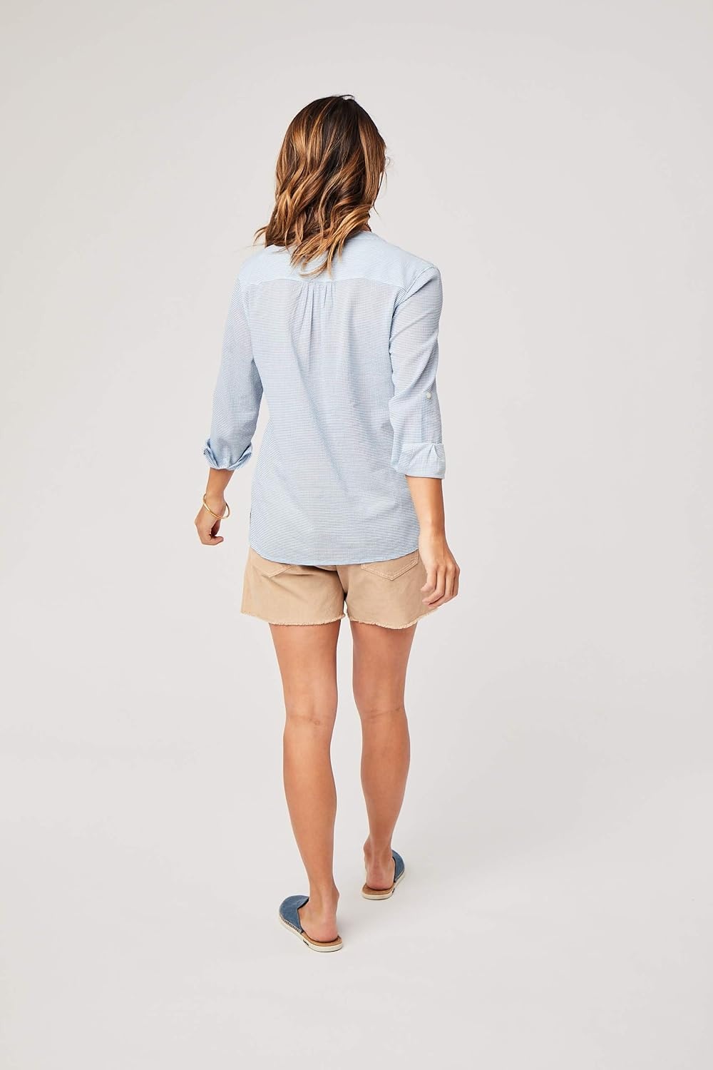 image:imageCarve Designs Dylan Gauze Shirt WomensIris Seersucker