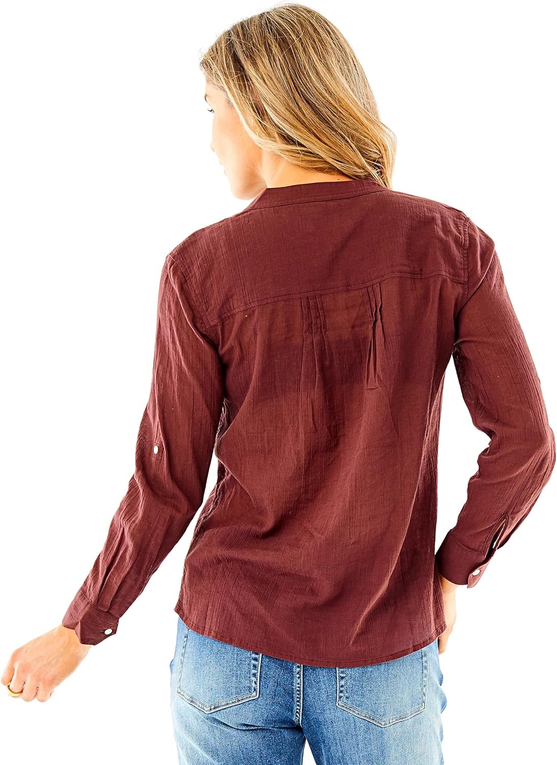 image:imageCarve Designs Dylan Gauze Shirt WomensMerlot