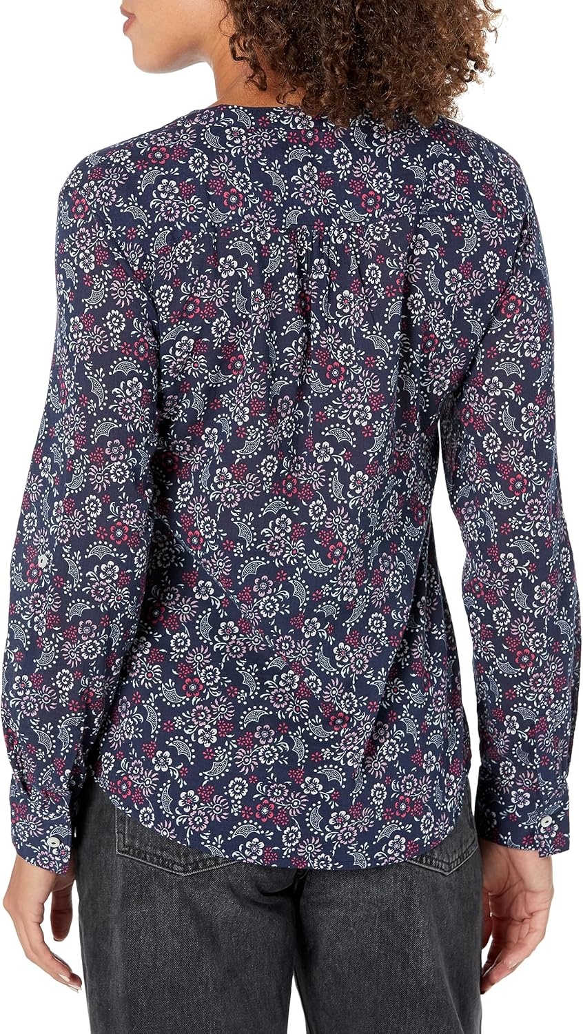 image:imageCarve Designs Dylan Gauze Shirt WomensNavy Ditsy