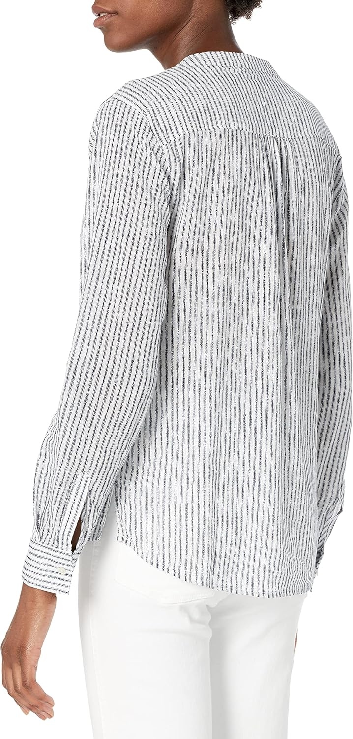 image:imageCarve Designs Dylan Gauze Shirt WomensNavy Milos Stripe