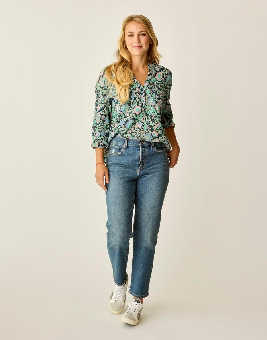 image:imageCarve Designs Dylan Gauze Shirt WomensNavy Multifloral