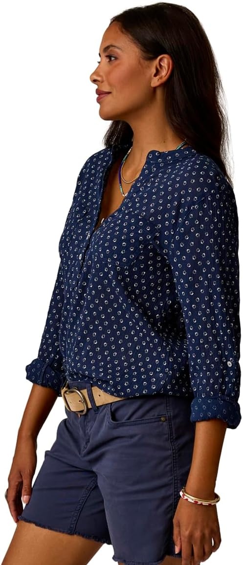 image:imageCarve Designs Dylan Gauze Shirt WomensPetite Bloom
