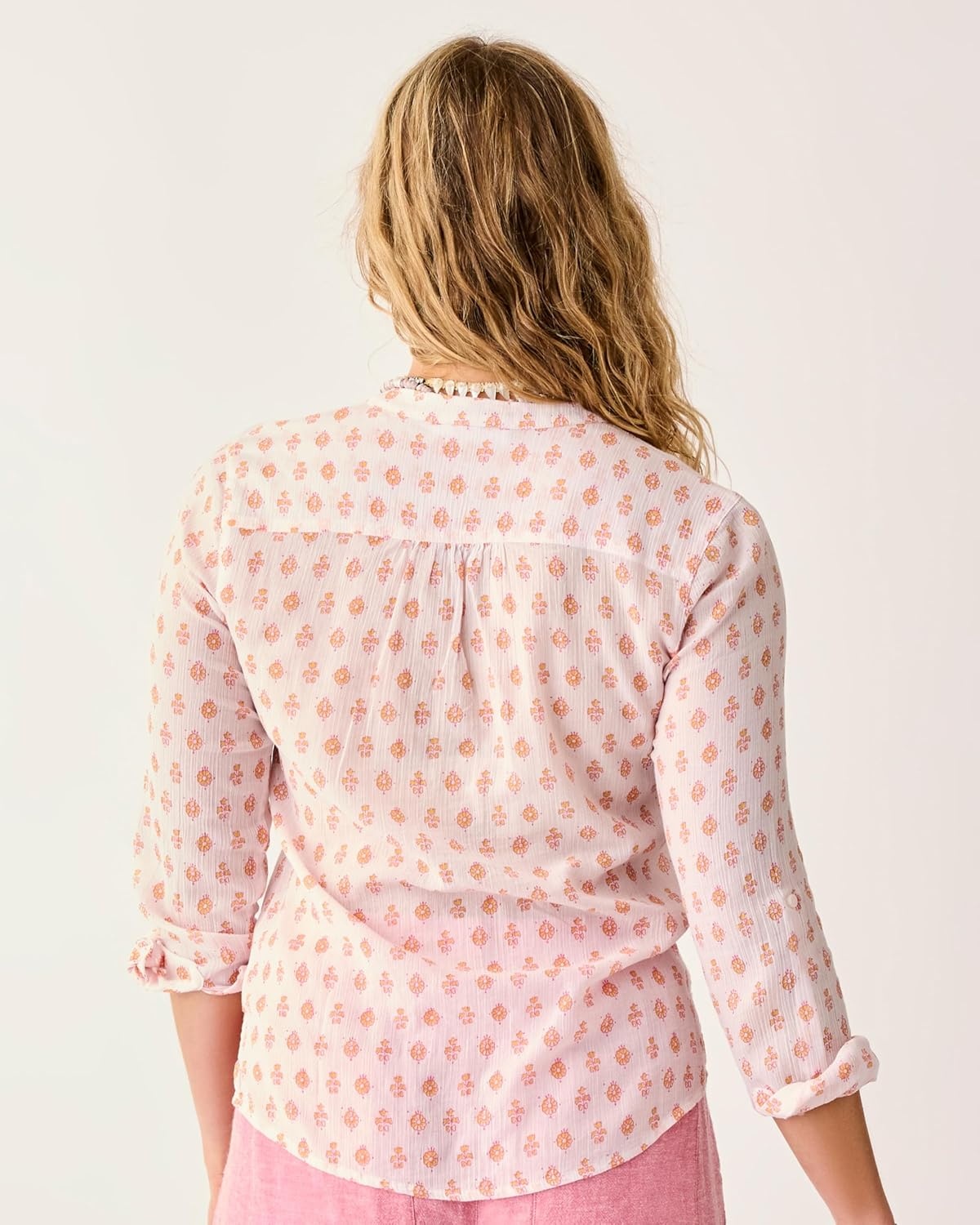 image:imageCarve Designs Dylan Gauze Shirt WomensPink Batik