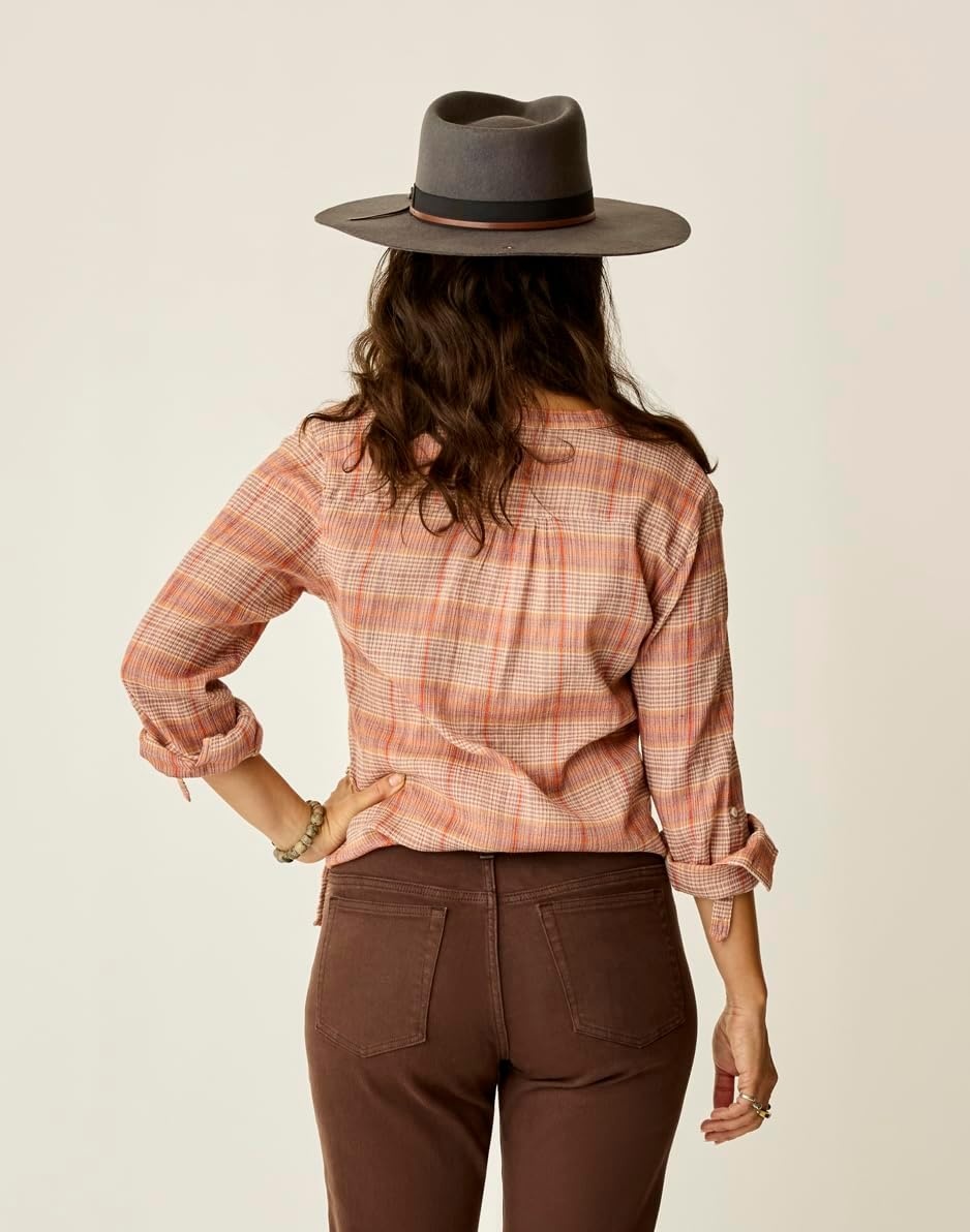 image:imageCarve Designs Dylan Gauze Shirt WomensRosewood Plaid