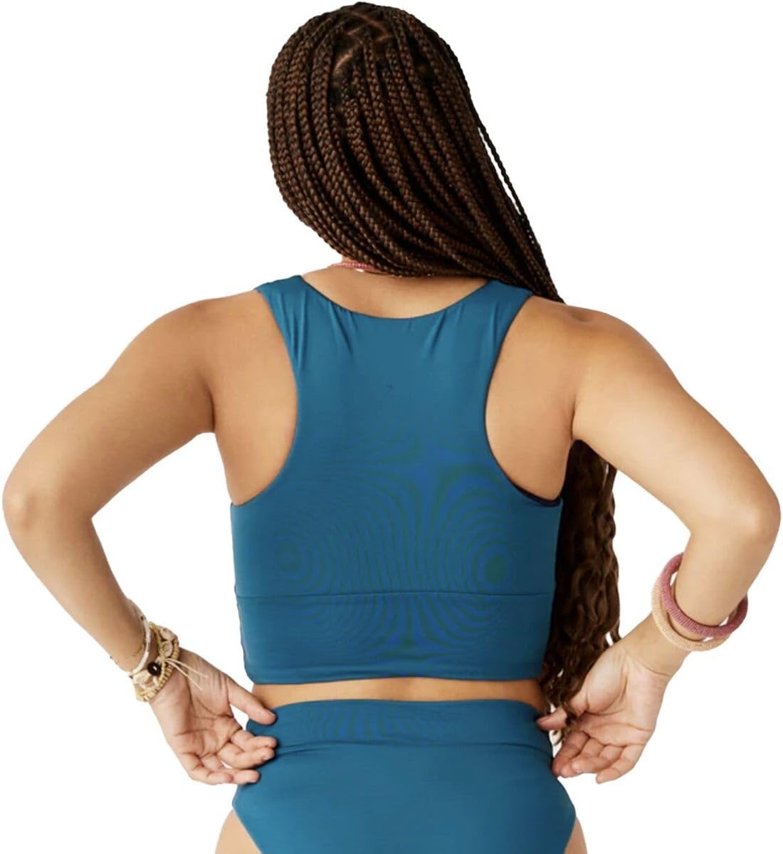 image:imageCarve Designs Tofino Longline Bikini Top for Women VNeck Recycled Fabric Swim Tank Top with Removable Chest PadsAzul