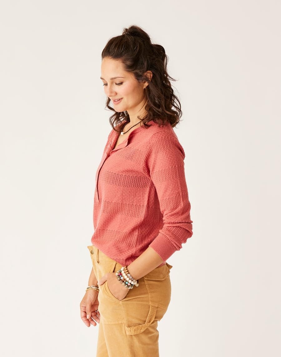 image:imageCarve Designs Womens Amara Pointelle SweaterHenna