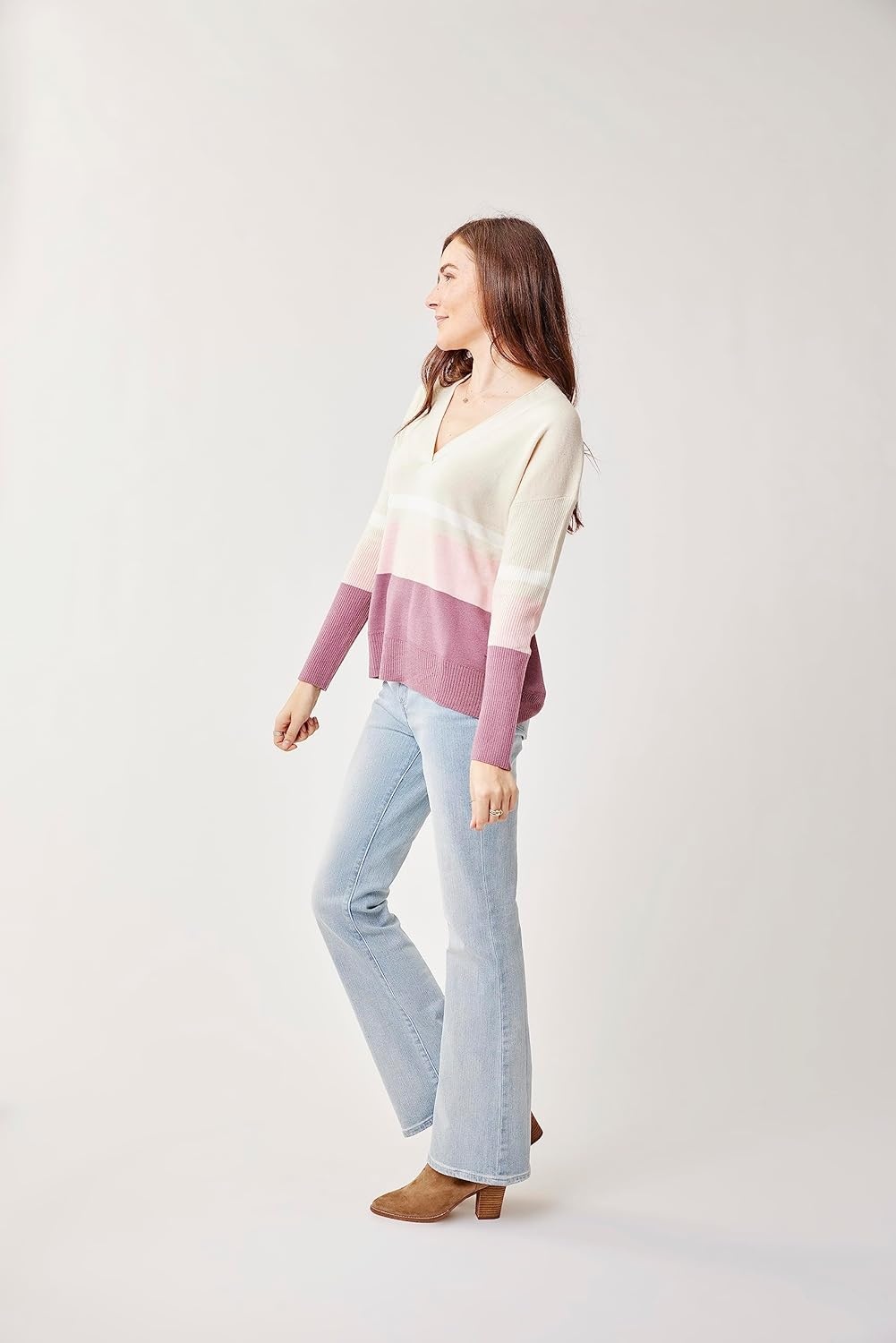 image:imageCarve Designs Womens Aurora SweaterBirch Colorblock