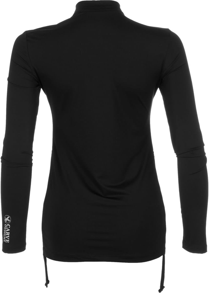 image:imageCarve Designs Womens Cruz RashguardBlack With White