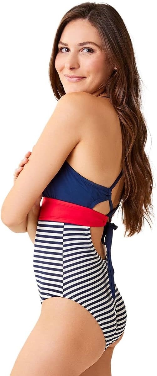 image:imageCarve Designs Womens Dahlia One PieceNavy W Navy Stripe