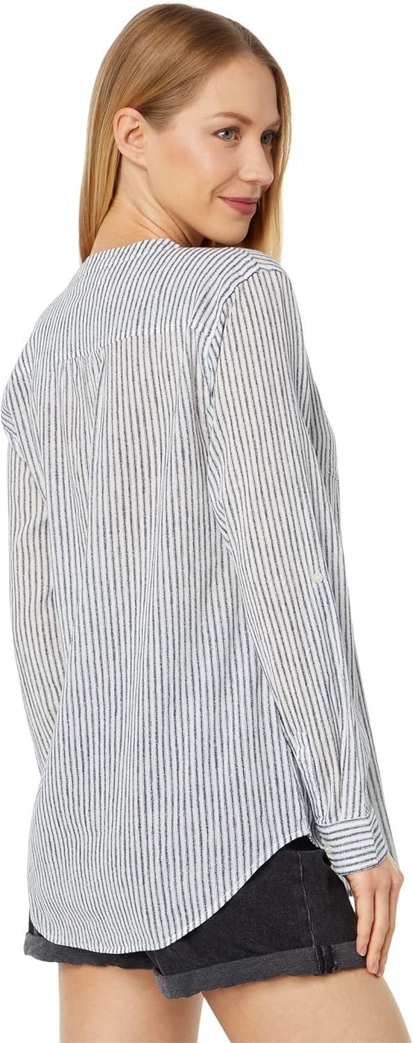 image:imageCarve Designs Womens Dylan Gauze TunicNavy Milos Stripe
