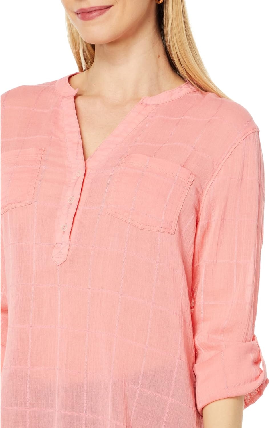 image:imageCarve Designs Womens Dylan Textured ShirtGrapefruit