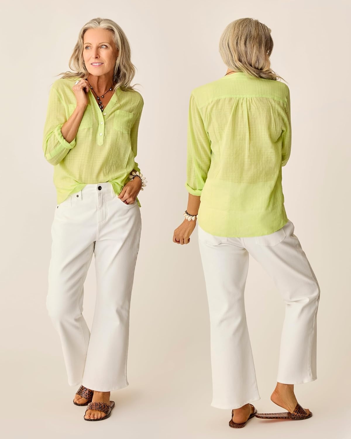 image:imageCarve Designs Womens Dylan Textured ShirtLimeade