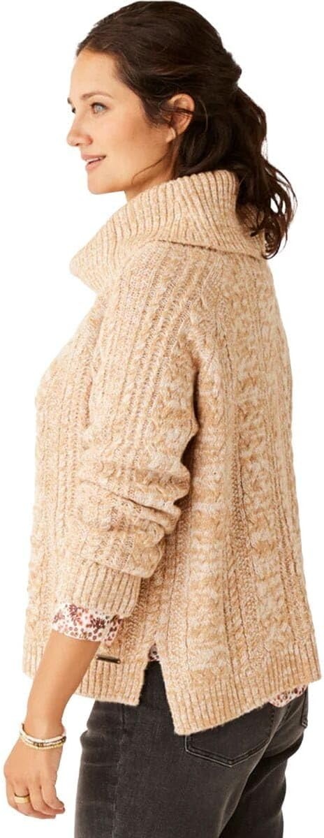 image:imageCarve Designs Womens Field SweaterCamel Heather