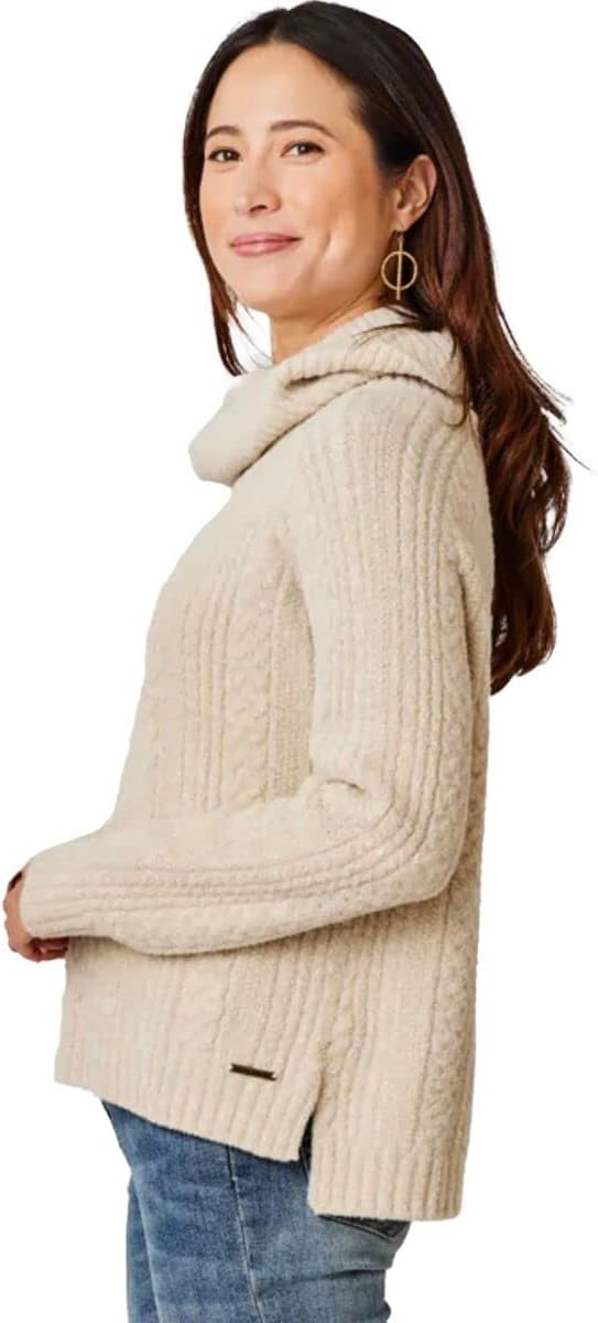 image:imageCarve Designs Womens Field SweaterLt Khaki Heather