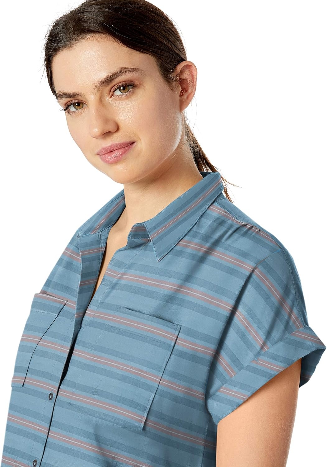 image:imageCarve Designs Womens Huck Ss ShirtLake Stripe