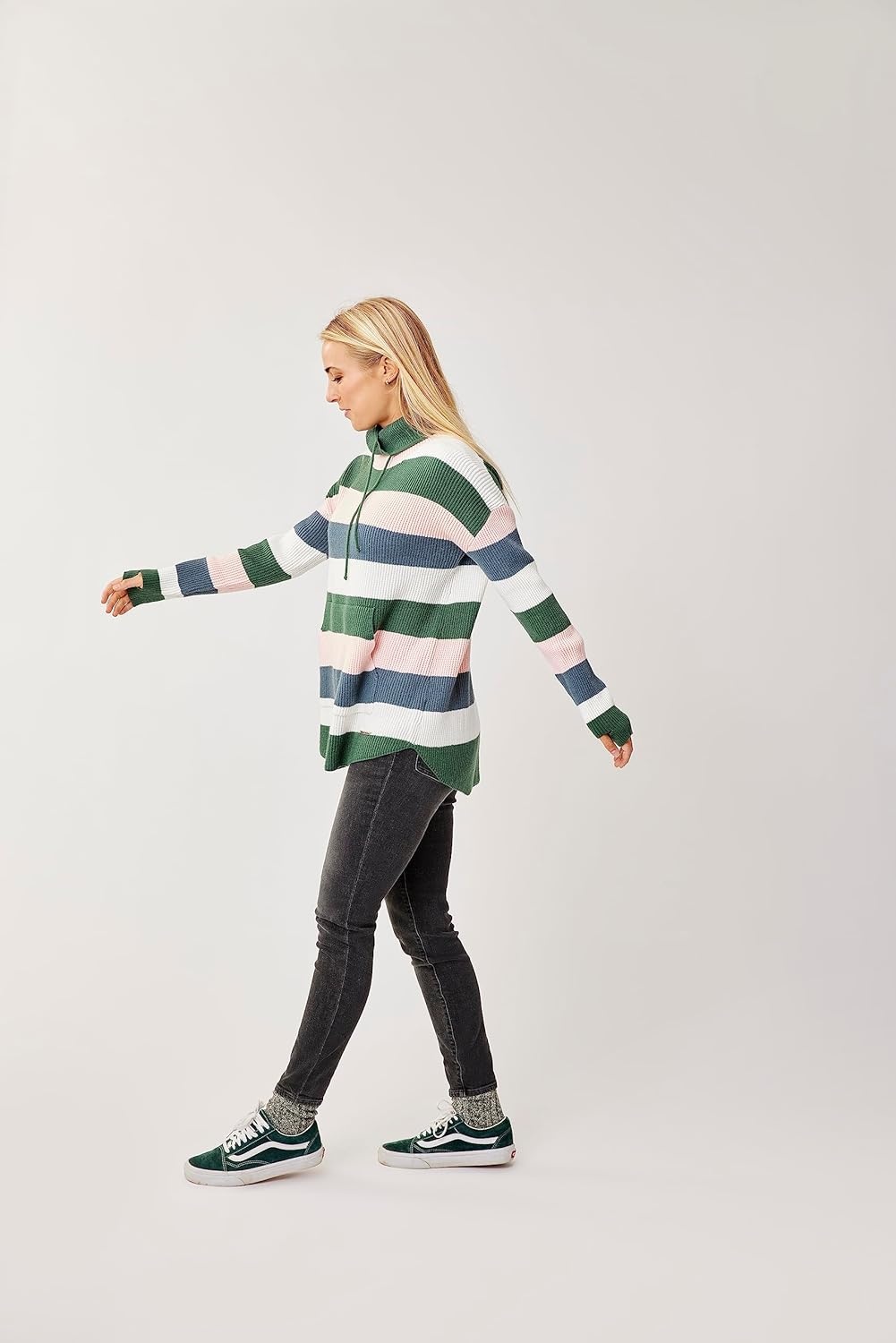 image:imageCarve Designs Womens Rockvale SweaterCilantro Rugby Stripe