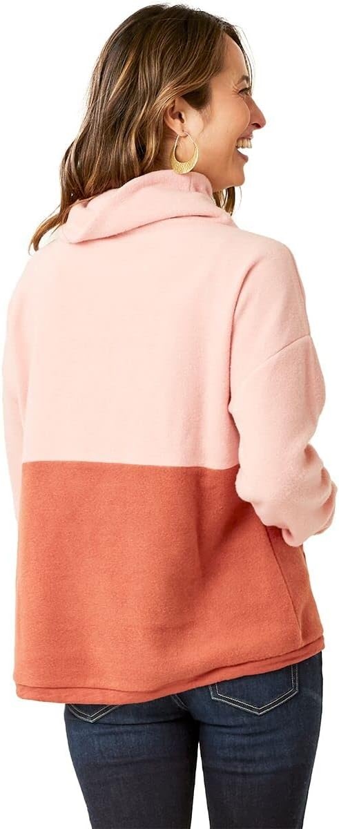 image:imageCarve Designs Womens Rowayton Colorblock CowlDark AzaleaRed Clay