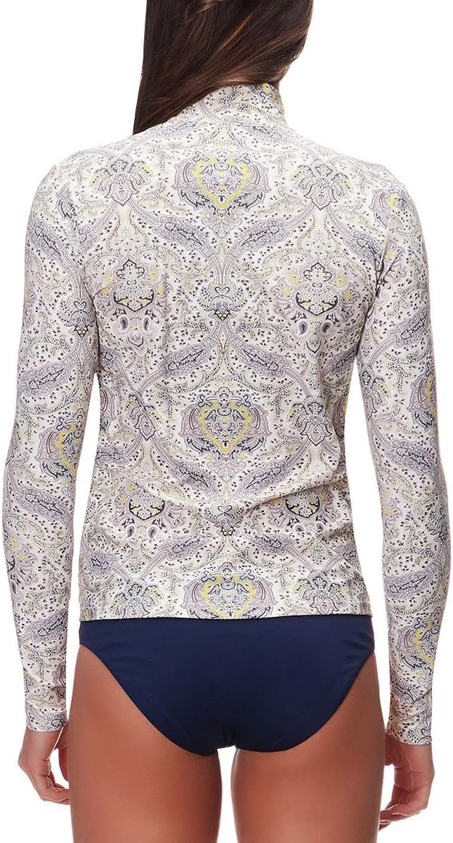 image:imageCarve Designs Womens Sanitas Reversible Top Navy HakuNavy Bayside LGOlive Paisley