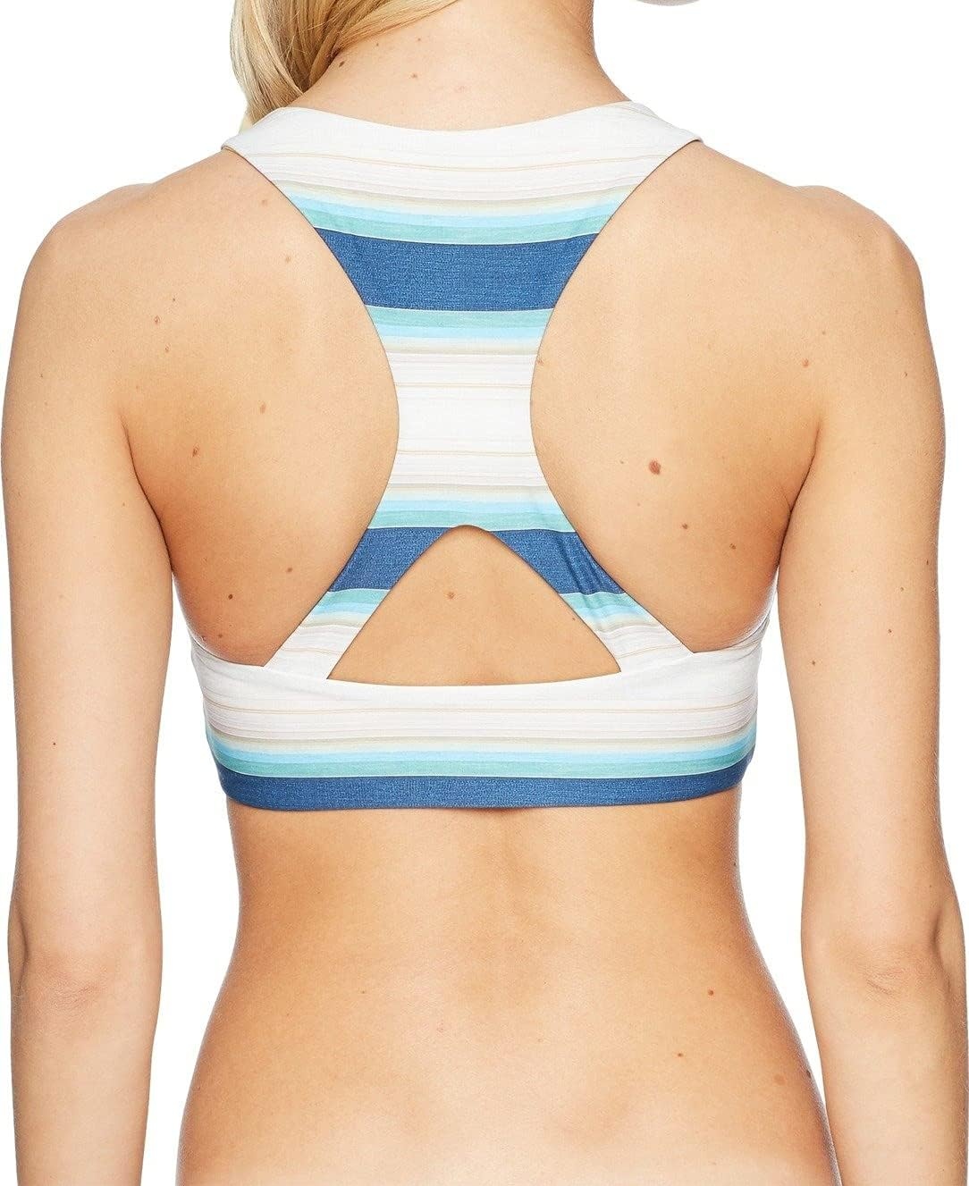 image:imageCarve Designs Womens Sanitas Reversible Top Navy HakuNavy Bayside LGPlaya StripeGold Palms