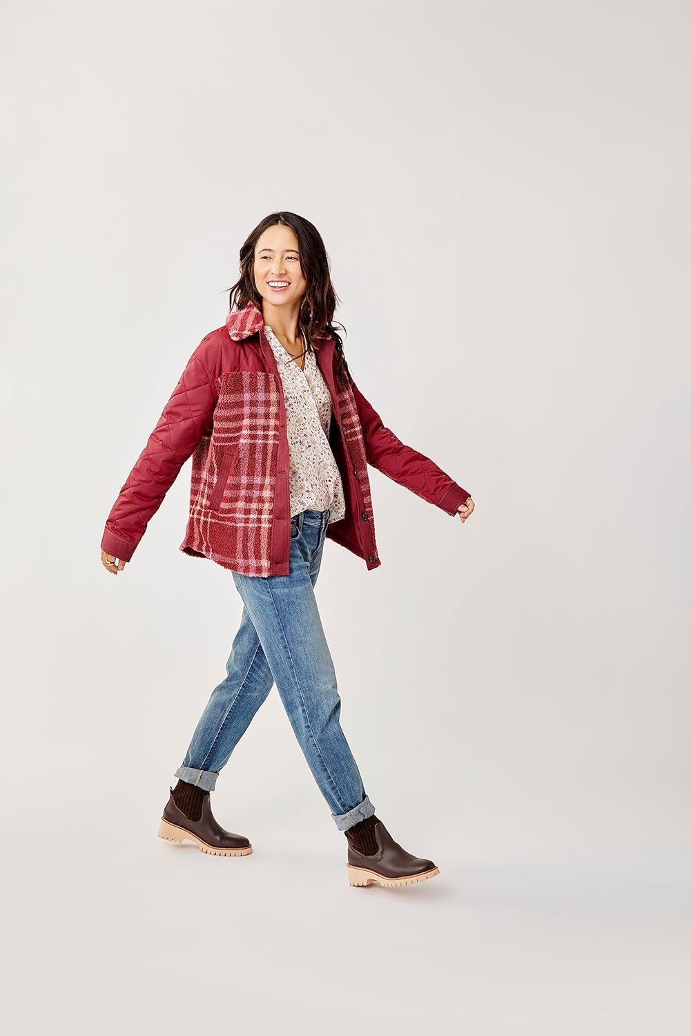 image:imageCarve Designs Womens Vineyard ShacketBrick Plaid