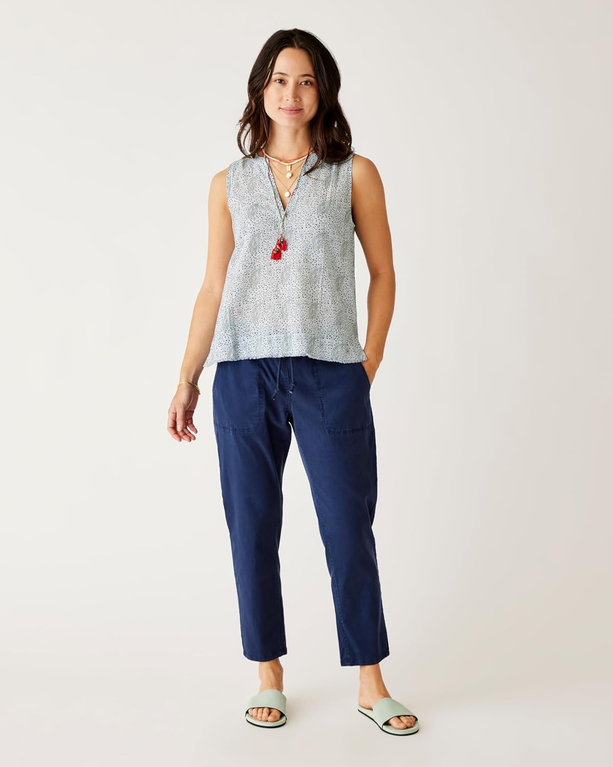 image:imageCarve Designs Womens Zoe Twill PantNavy