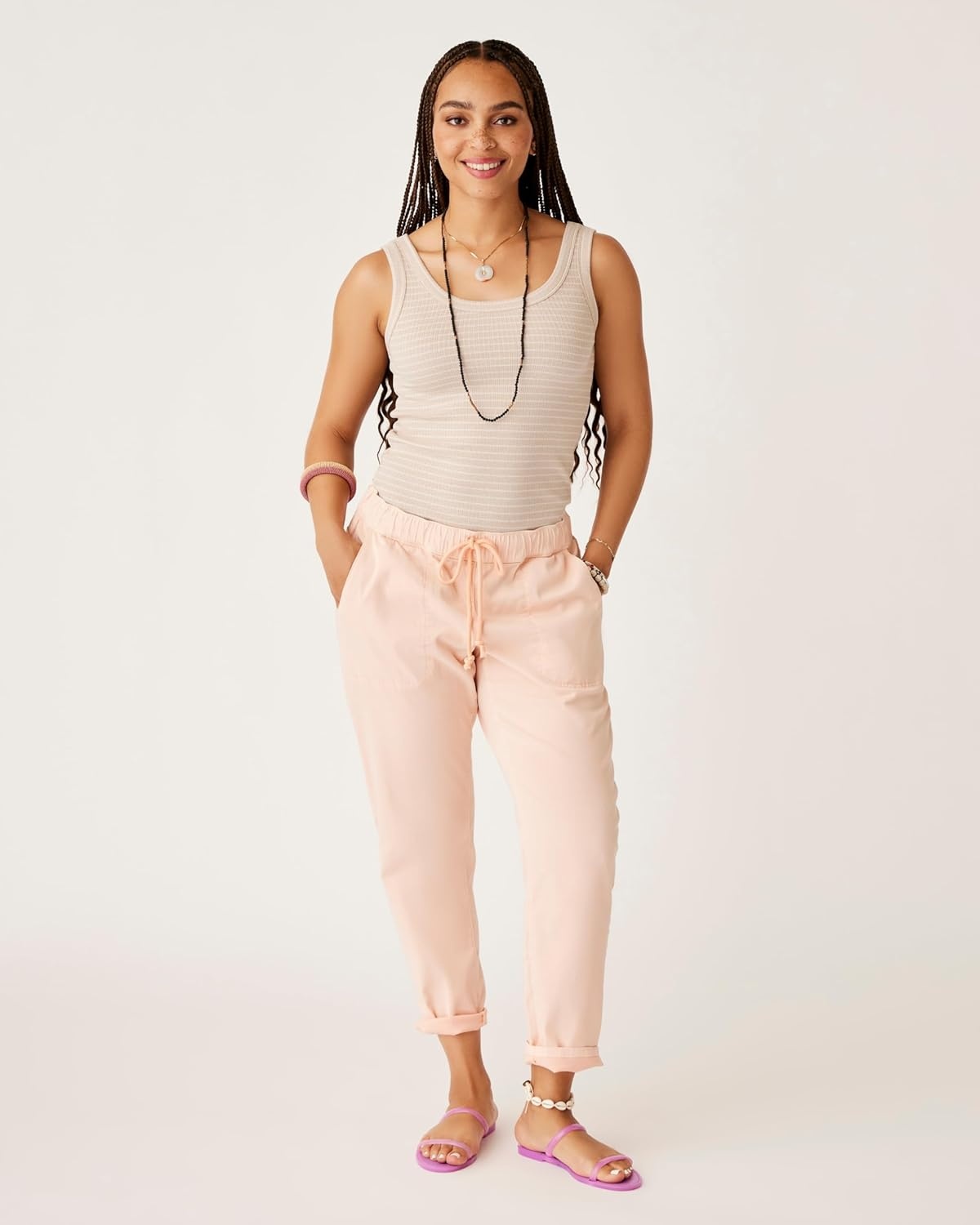 image:imageCarve Designs Womens Zoe Twill PantPeach