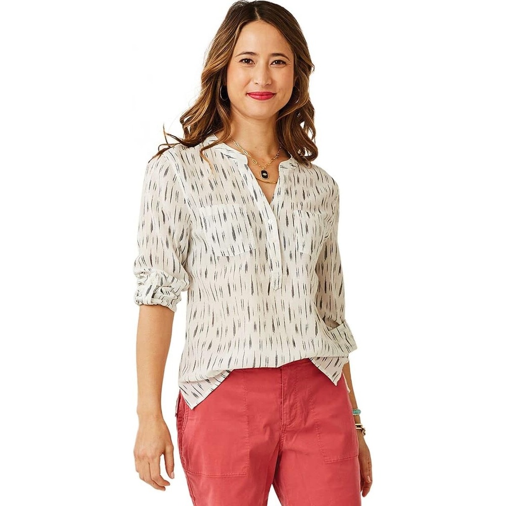 image:imageCarve Designs Dylan Gauze Shirt WomensCloud Ikat