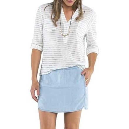 image:imageCarve Designs Dylan Gauze Shirt WomensFoam Stripe