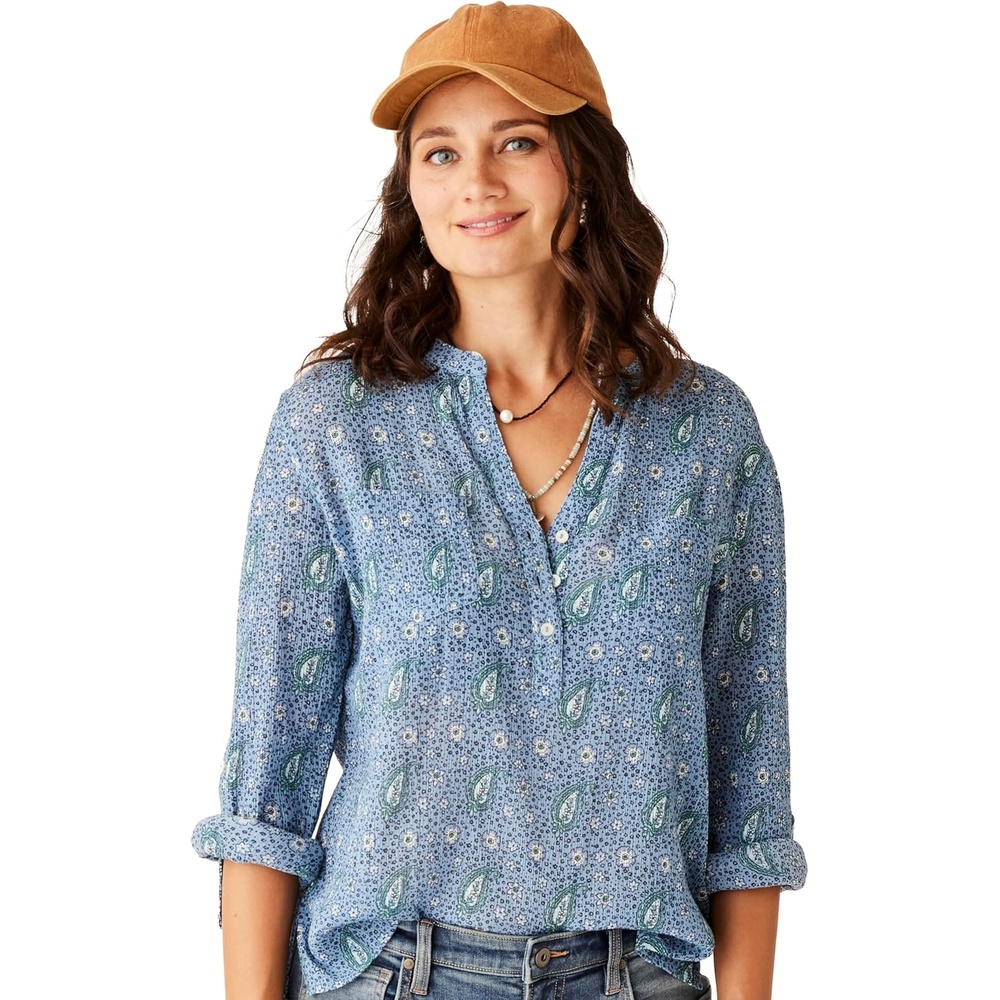 image:imageCarve Designs Dylan Gauze Shirt  WomensStorm Paisley