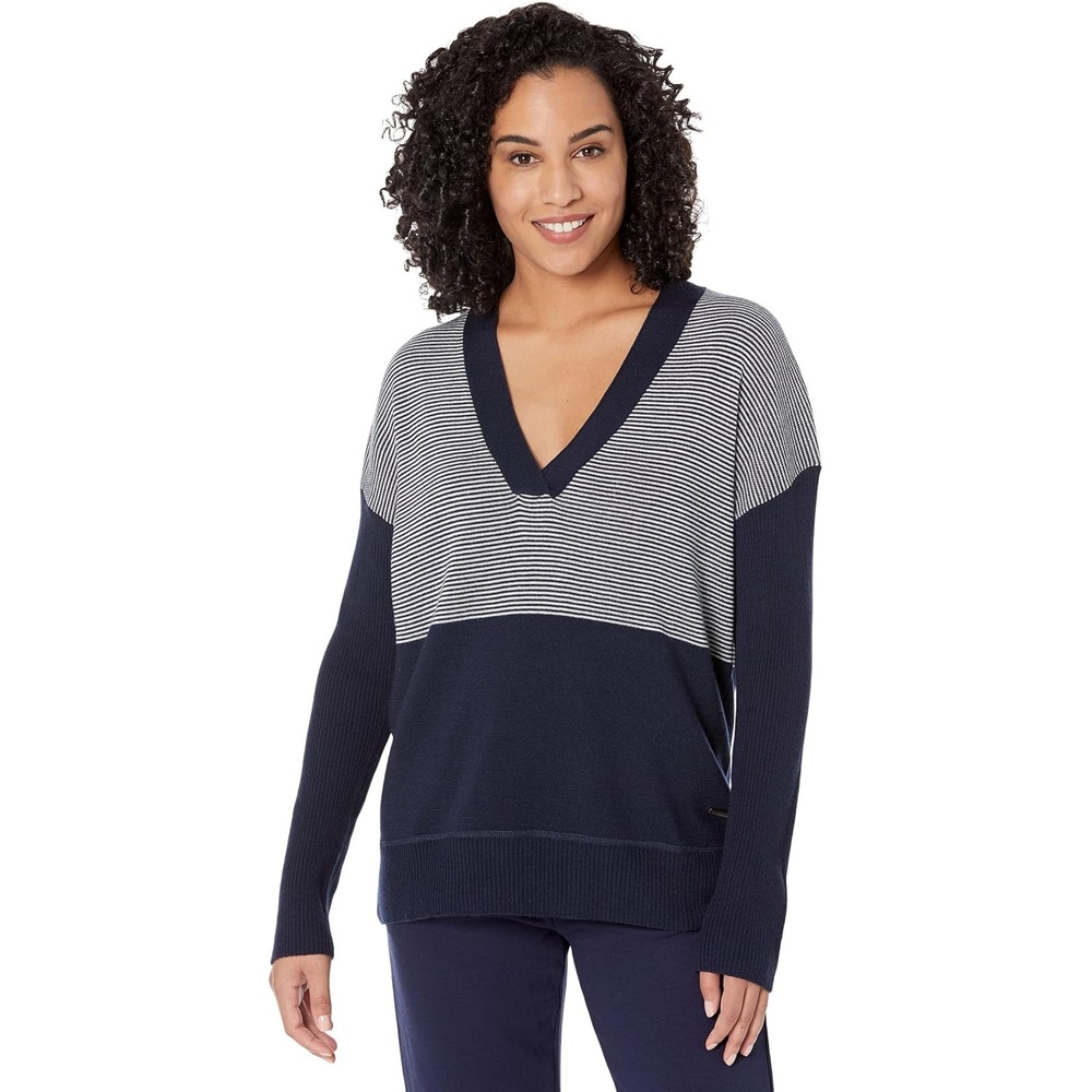 image:imageCarve Designs Womens Aurora SweaterNavy Mini Stripe