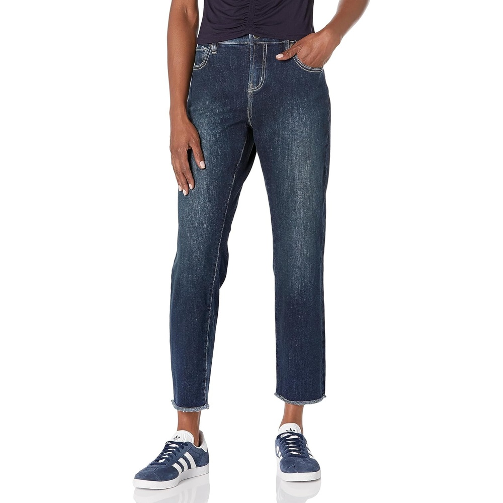 image:imageCarve Designs Womens Austin Crop JeanDark Rinse