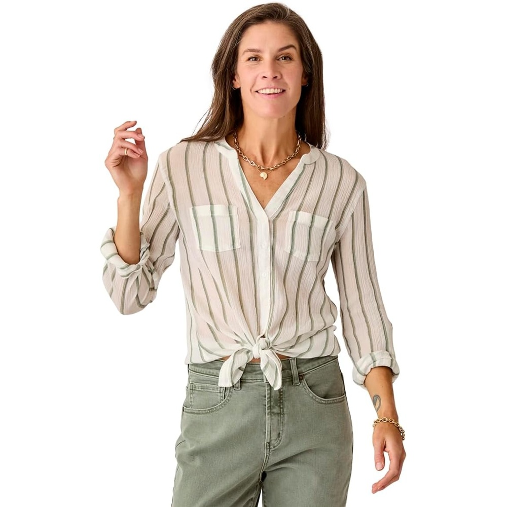 image:imageCarve Designs Womens Dylan Textured ShirtFatigue Stripe