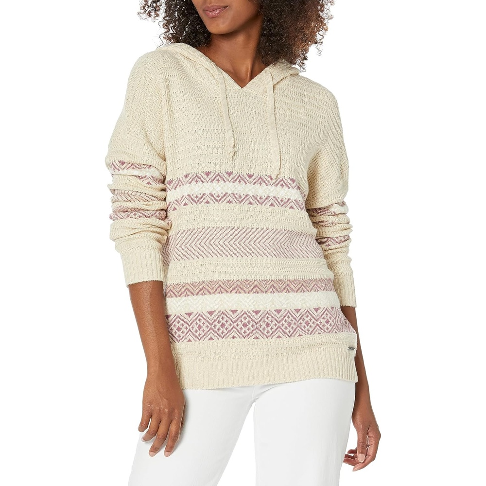 image:imageCarve Designs Womens Stowe Hooded Fairisle SweaterBirch