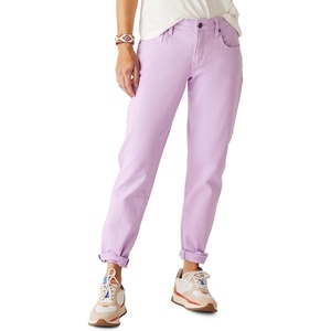 Carve Designs Carson Boyfriend Jeans for Women – Mid-Rise & Relaxed Fit(Soft Lilac)