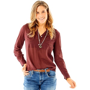 Carve Designs Dylan Gauze Shirt – Women’s(Merlot)