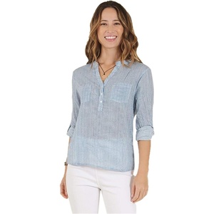 Carve Designs Dylan Gauze Shirt – Women’s(Pacific Mini Stripe)
